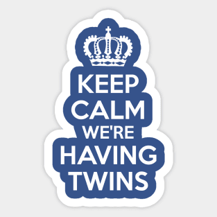 Keep Calm We're Having Twins Sticker